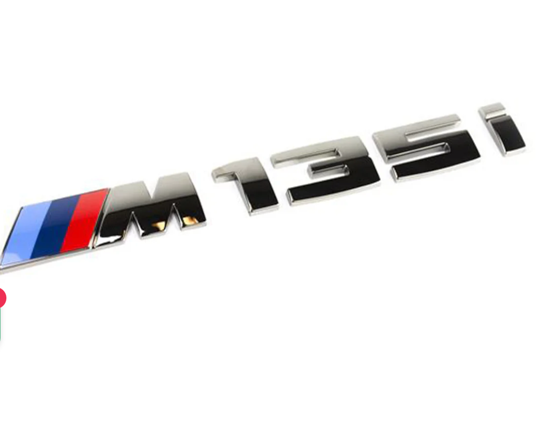 EMBLÈME DE REMPLACEMENT BMW M135i EN ARGENT (F20/F21)
