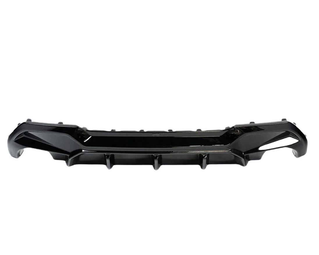 DIFFUSEUR ARRIÈRE BMW M135I / 1 SÉRIE EVO-1 SORTIE DOUBLE EN NOIR BRILLANT (F40 128TI, 120D, 120I)