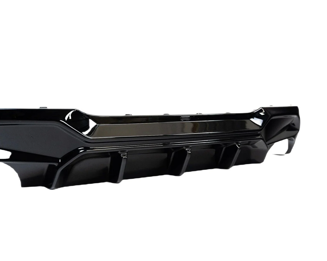 DIFFUSEUR ARRIÈRE BMW M135I / 1 SÉRIE EVO-1 SORTIE DOUBLE EN NOIR BRILLANT (F40 128TI, 120D, 120I)