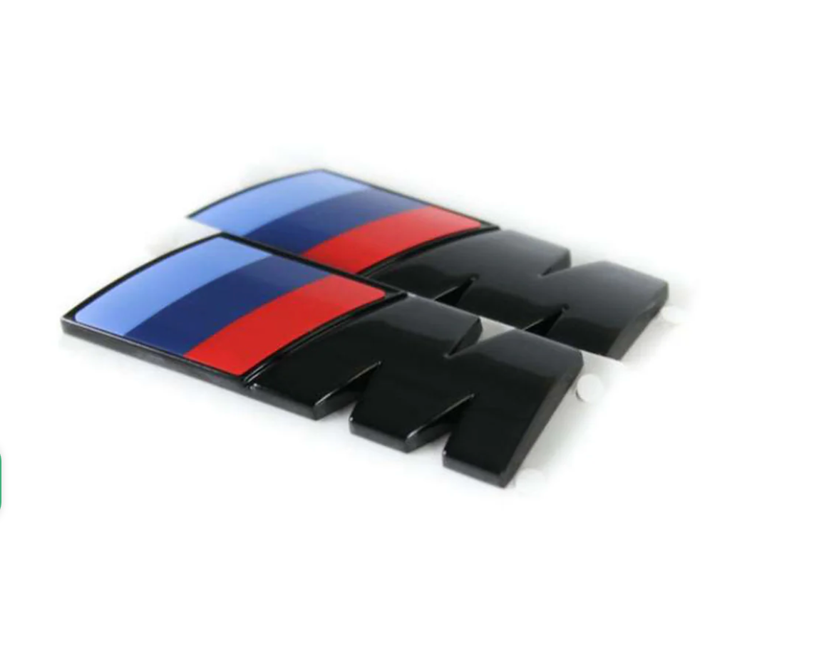 BADGES D’AILE LATÉRALE BMW SÉRIE G STYLE M EN NOIR BRILLANT (45MM X 15MM) LOT DE 2