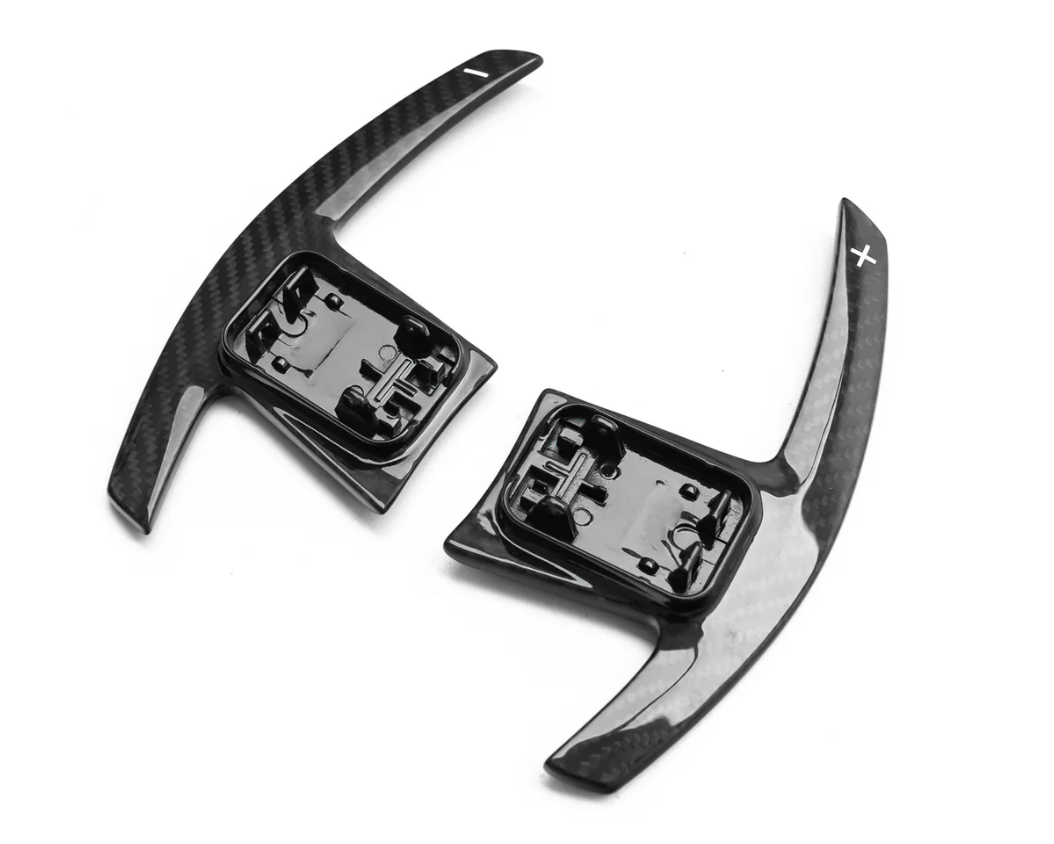 PALETTES DE CHANGEMENT DE VITESSES AUTOMATIQUES BMW SÉRIE G EN FIBRE DE CARBONE BRILLANTE/MATE (2018-2024)