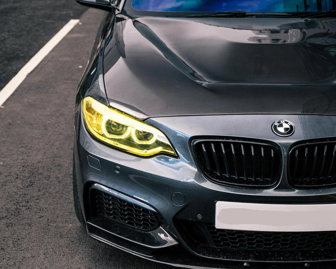 CALANDRES AVANT BMW M2 / SÉRIE 2 À BARRE UNIQUE EN NOIR BRILLANT (F87/F22/F23)
