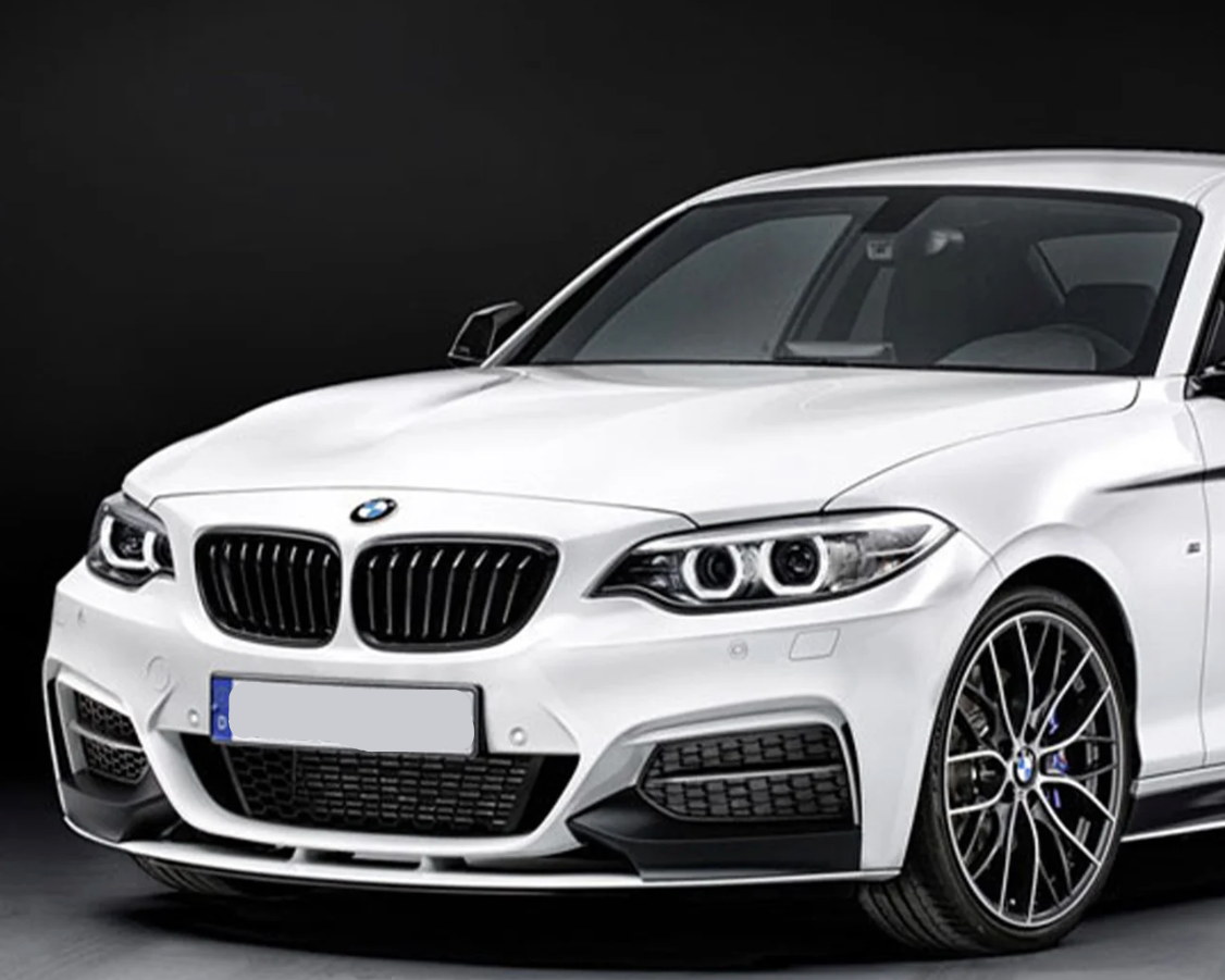 DIVISEUR AVANT BMW F22 & F23 SÉRIE 2 STYLE M PERFORMANCE EN NOIR MAT (M235I & M240I)