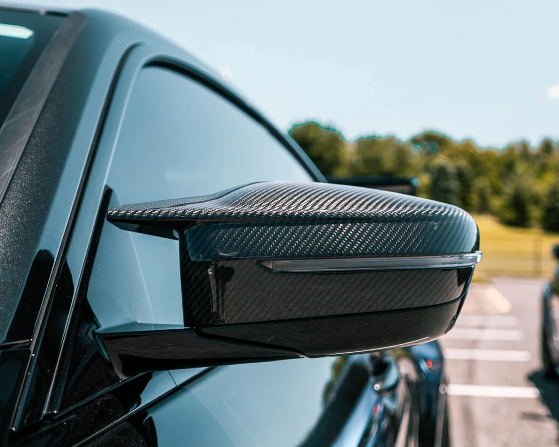 COQUES DE RÉTROVISEURS BMW SÉRIE G STYLE M EN FIBRE DE CARBONE PRÉ-IMPRÉGNÉE (G80/G81/G82/G83/G87/G42)
