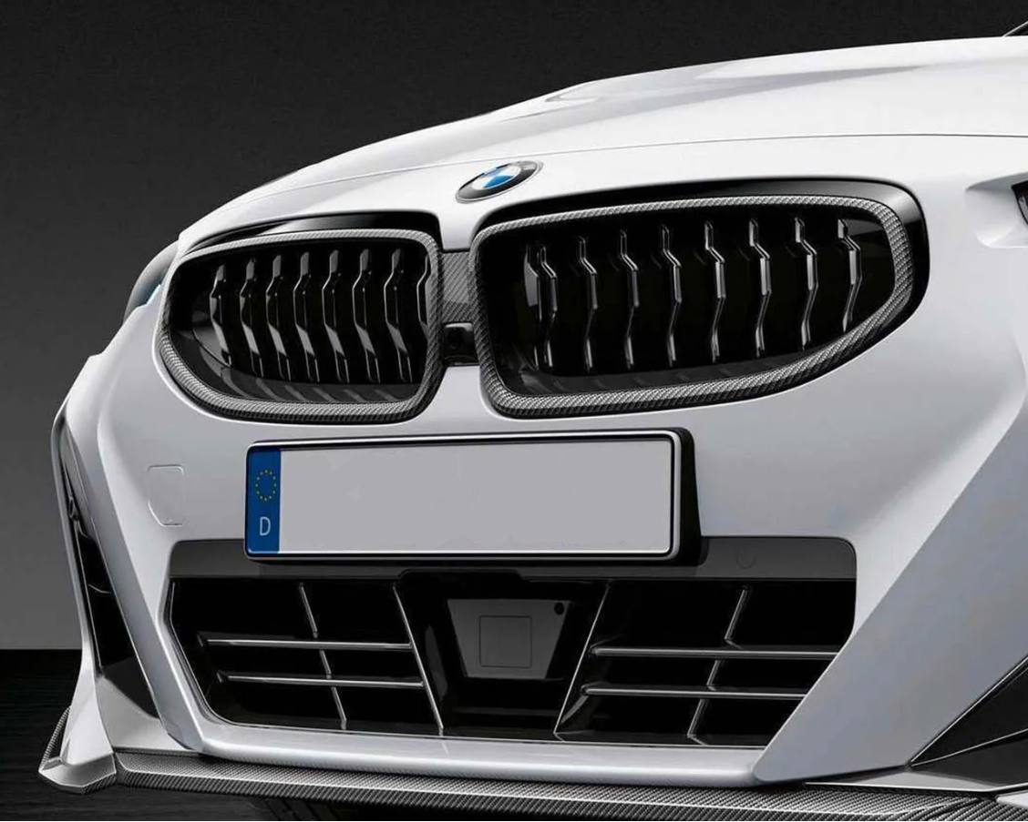 GRILLE DE CALANDRE AVANT STYLE M PERFORMANCE EN FIBRE DE CARBONE POUR BMW SÉRIE 2 M240I G42 (2021+)