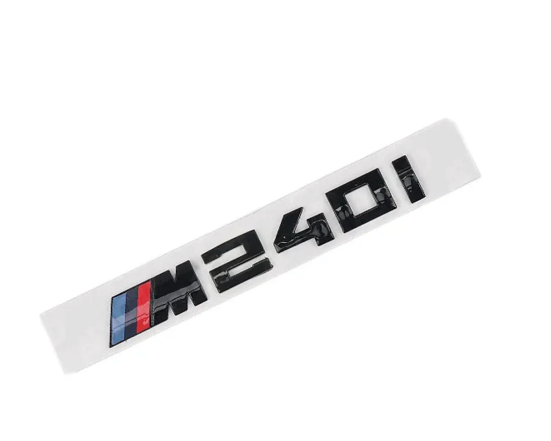 BADGE DE MODÈLE ARRIÈRE BMW M PERFORMANCE EN NOIR BRILLANT POUR BMW G42 M240I