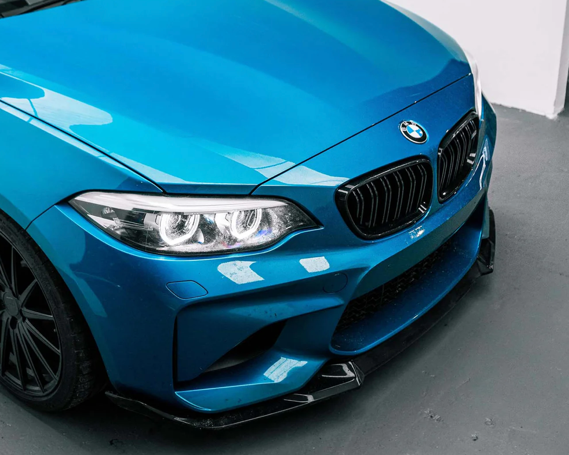 LAME AVANT (SPLITTER) STYLE CSM EN NOIR BRILLANT POUR BMW F87 M2
