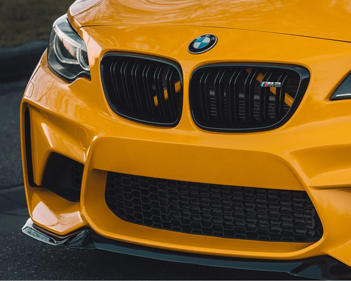 LAME AVANT (SPLITTER) EVO-S EN NOIR BRILLANT POUR BMW M2 (F87)