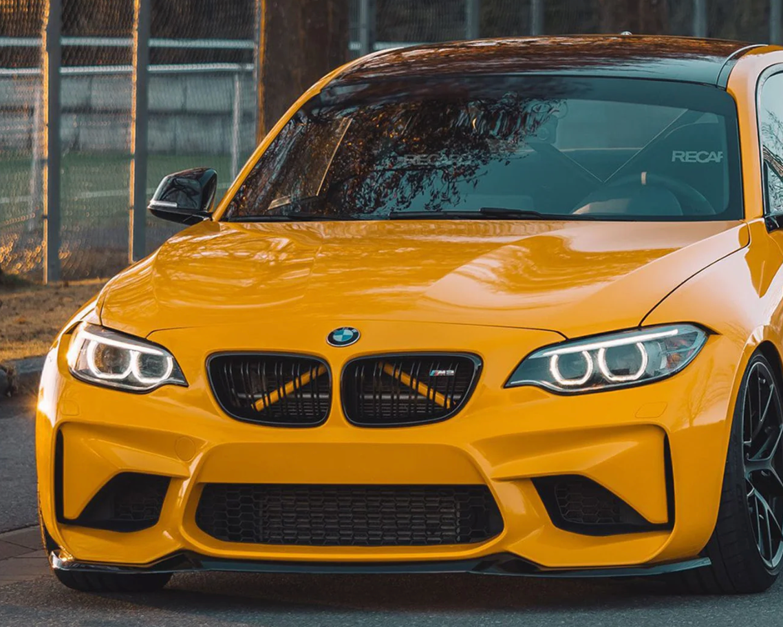 LAME AVANT (SPLITTER) EVO-S EN NOIR BRILLANT POUR BMW M2 (F87)