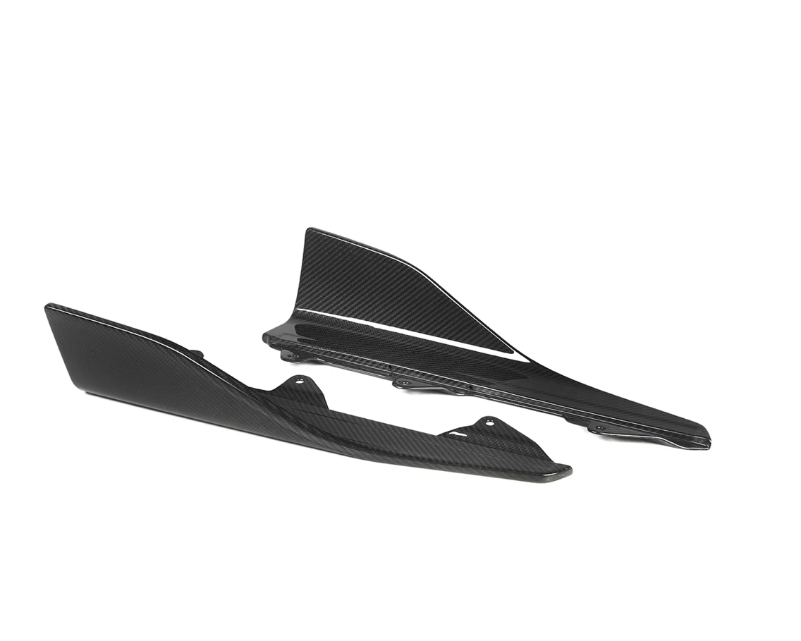 AILETTES LATÉRALES (SIDE WINGLETS) STYLE PERFORMANCE EN FIBRE DE CARBONE PRÉ-IMPRÉGNÉE BRILLANTE POUR BMW M2 F87 (Y COMPRIS COMPETITION)
