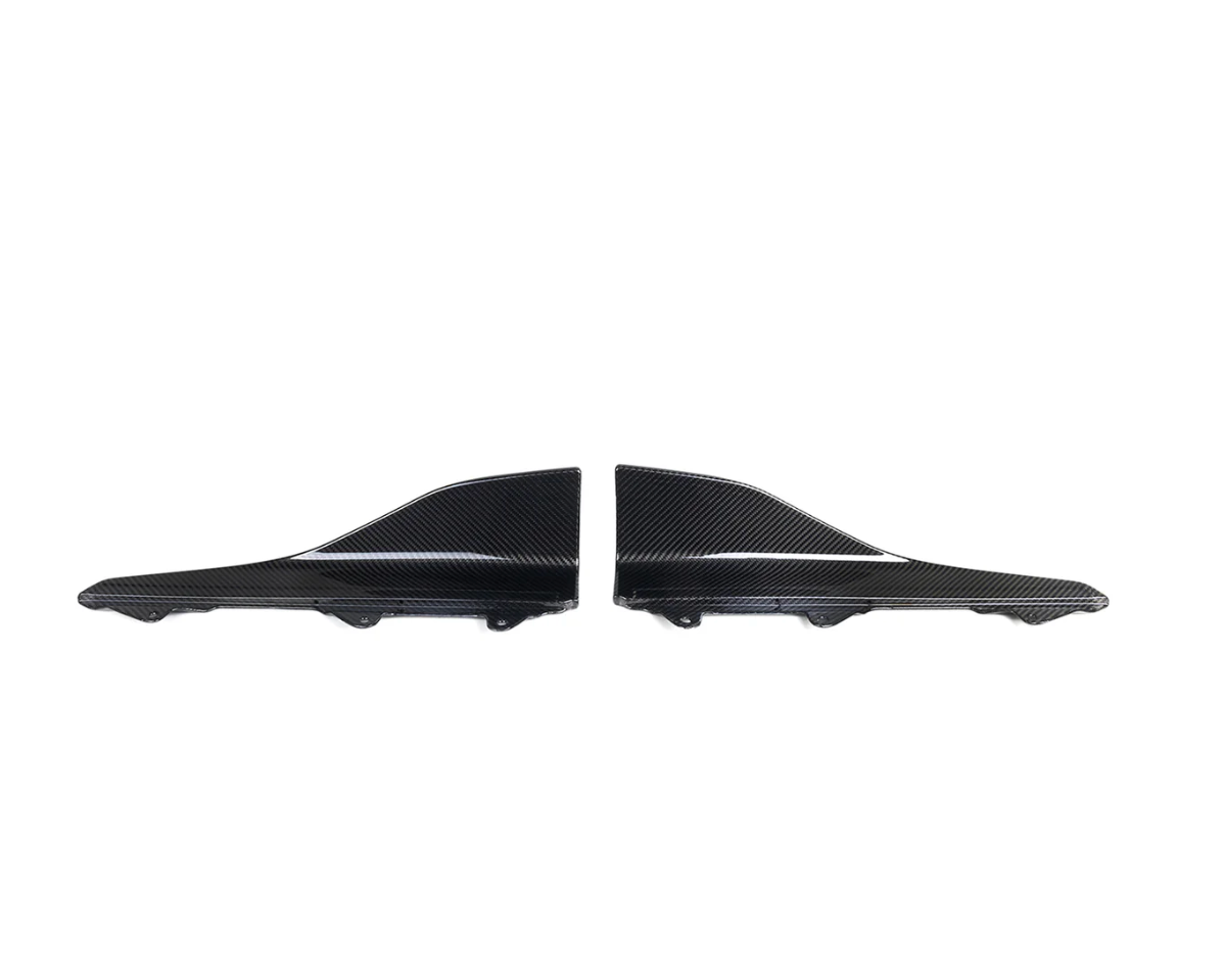 AILETTES LATÉRALES (SIDE WINGLETS) STYLE PERFORMANCE EN FIBRE DE CARBONE PRÉ-IMPRÉGNÉE BRILLANTE POUR BMW M2 F87 (Y COMPRIS COMPETITION)
