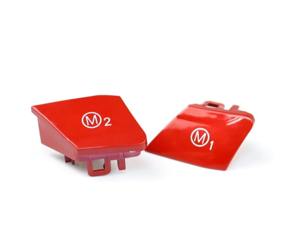 BOUTONS DE VOLANT M MODE (M1 & M2) EN ROUGE/BLEU POUR BMW