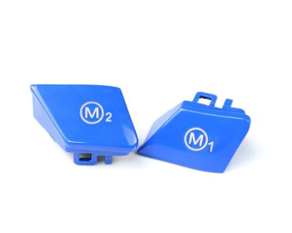 BOUTONS DE VOLANT M MODE (M1 & M2) EN ROUGE/BLEU POUR BMW
