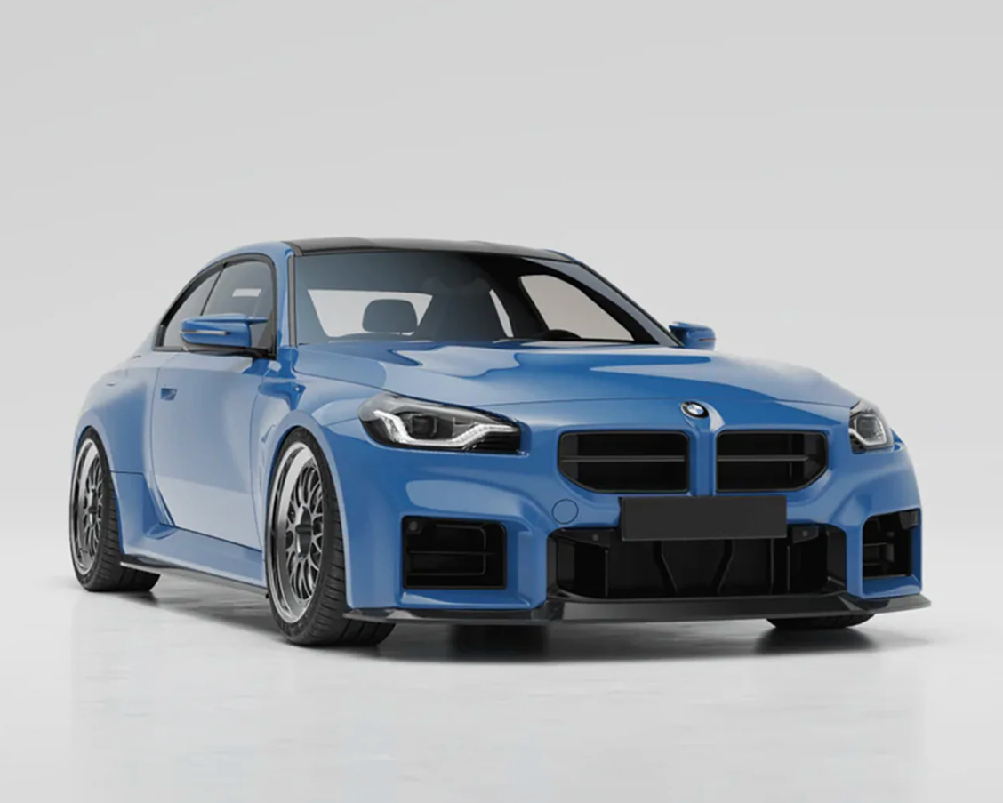 GRILLES DE CALANDRE EVO-S POUR BMW G87 M2 EN NOIR BRILLANT
