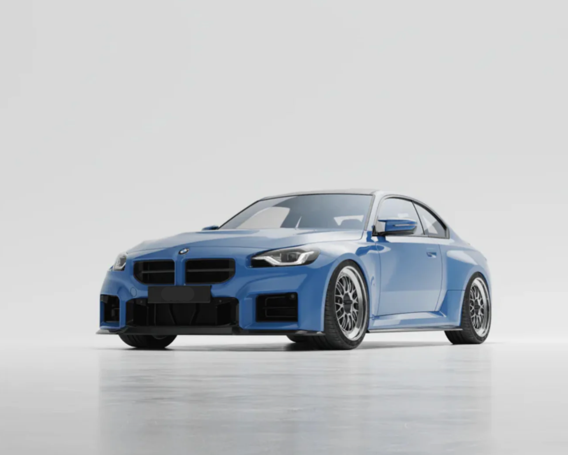 GRILLES DE CALANDRE EVO-S POUR BMW G87 M2 EN NOIR BRILLANT