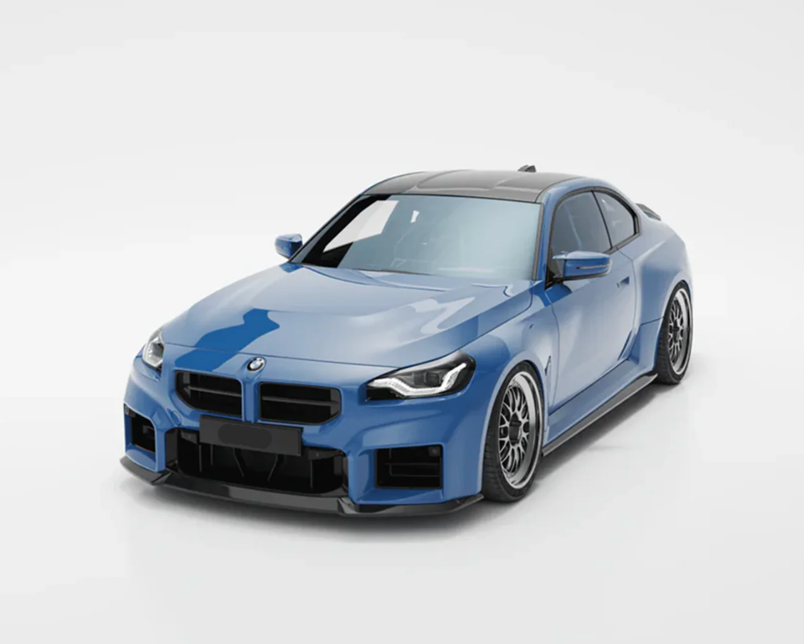 GRILLES DE CALANDRE EVO-S POUR BMW G87 M2 EN NOIR BRILLANT