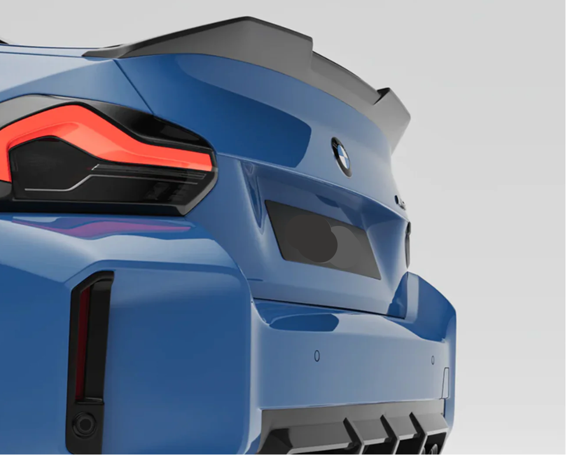 BECQUET DE COFFRE EVO-S POUR BMW G87 M2 EN NOIR BRILLANT