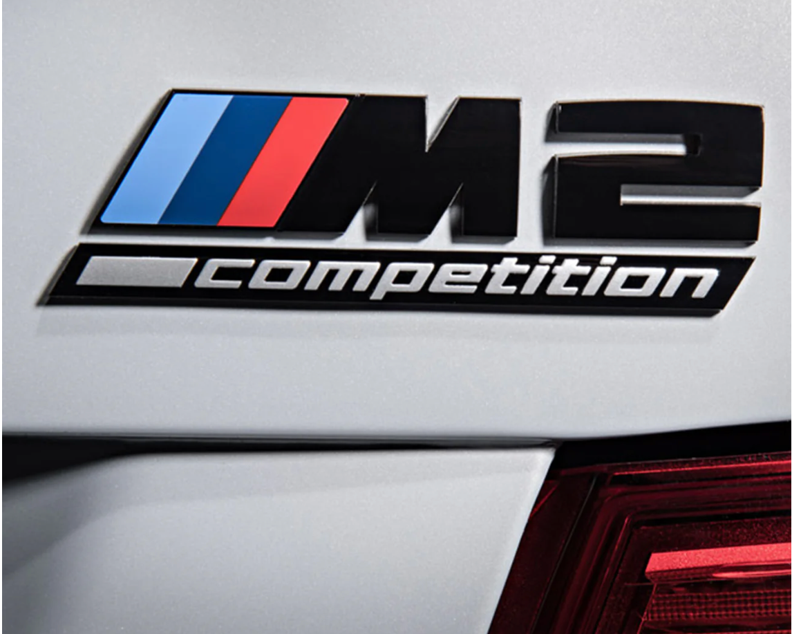 Badge de remplacement d'origine BMW pour M2 Competition - Noir Brillant**