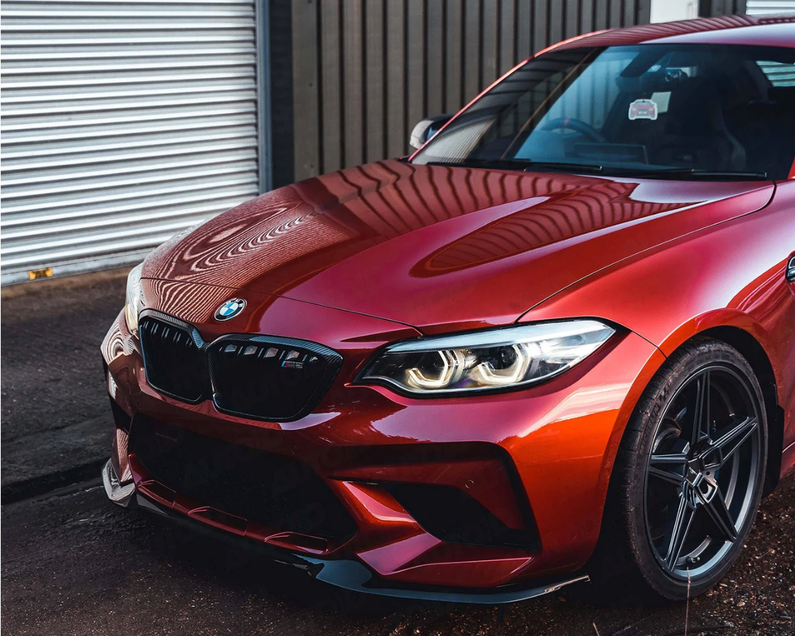 Lame avant EVO-S pour BMW M2 Competition (F87) - Noir Brillant