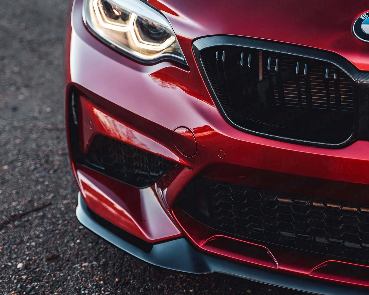 Lame avant EVO-S pour BMW M2 Competition (F87) - Noir Brillant
