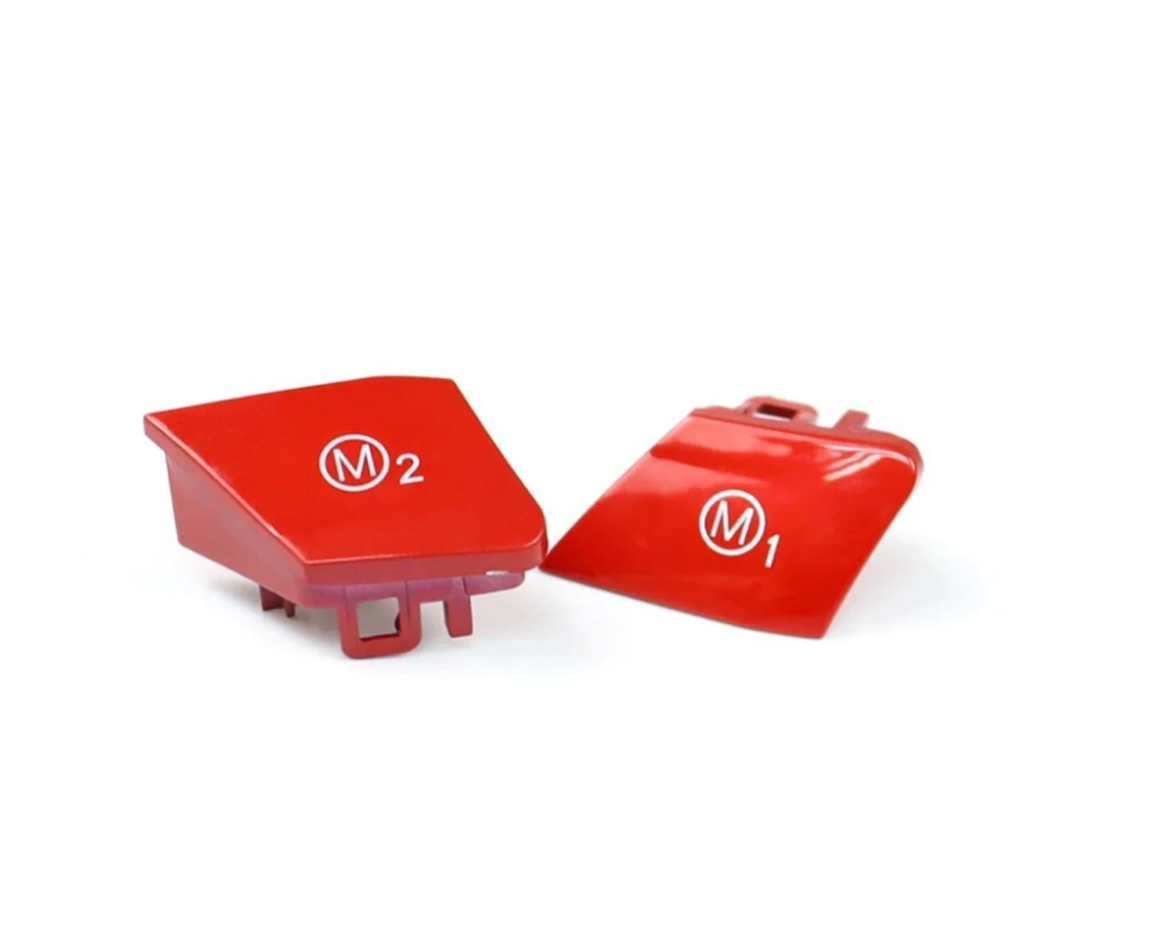 Boutons de mode M (M1 & M2) rouges/bleu pour volant BMW