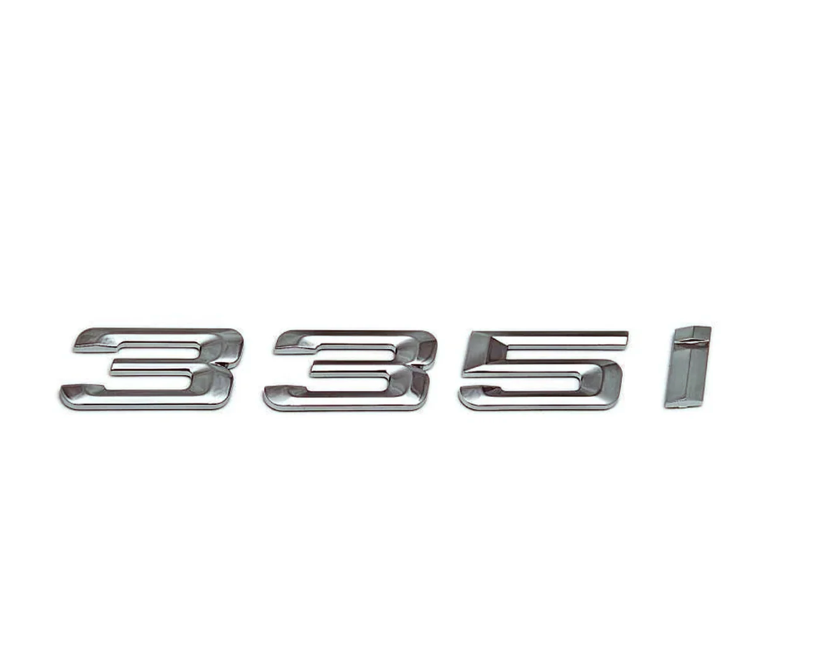 Monogramme de coffre "335i" BMW en argent (F30/F31/F34)