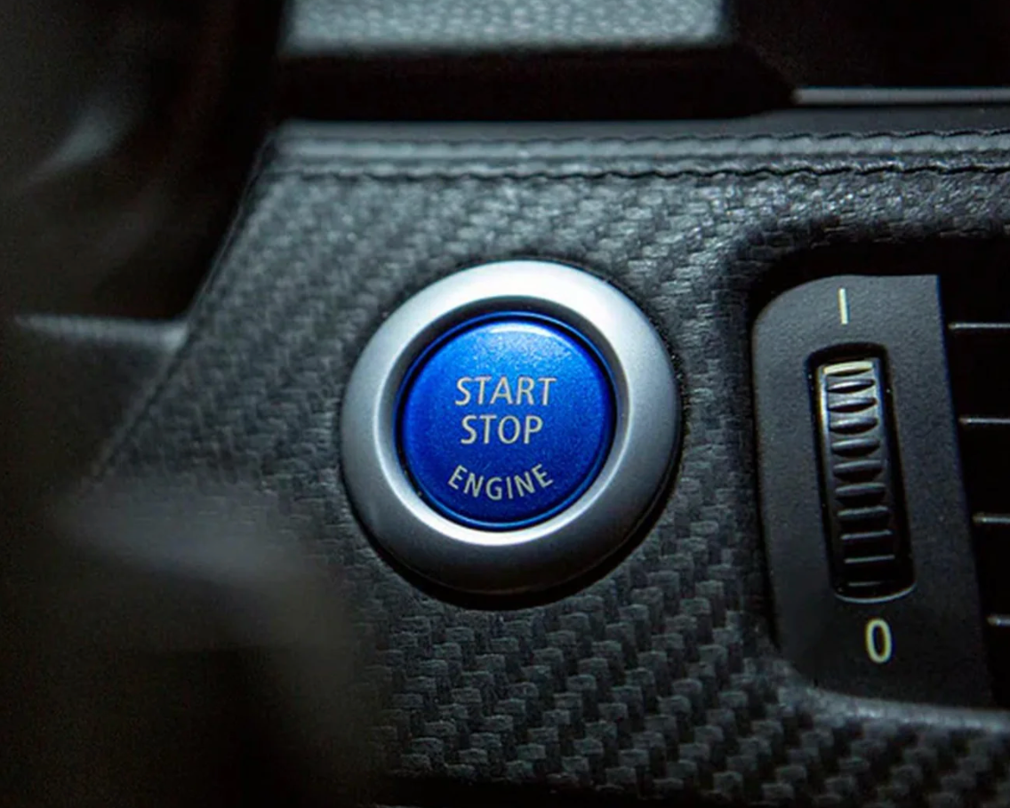 Bouton de démarrage Start-Stop bleu pour BMW M3/Série 3 (E90/E92/E93)