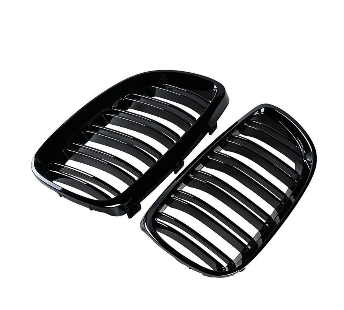Grilles de calandre à doubles lamelles noir brillant pour BMW M3 & Série 3 LCI (E92 & E93)