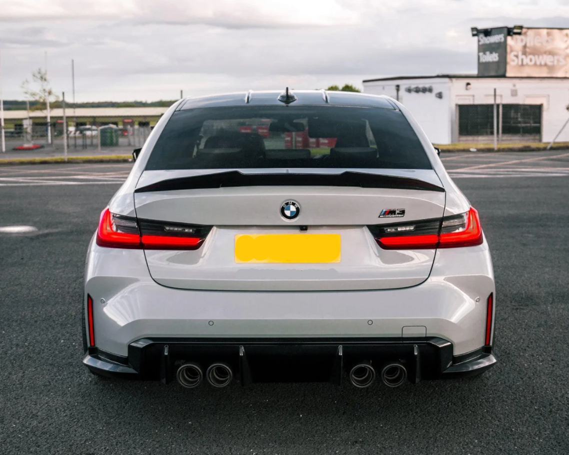 Aileron arrière style queue de canard BMW M3 en fibre de carbone pré-imprégnée (G80)