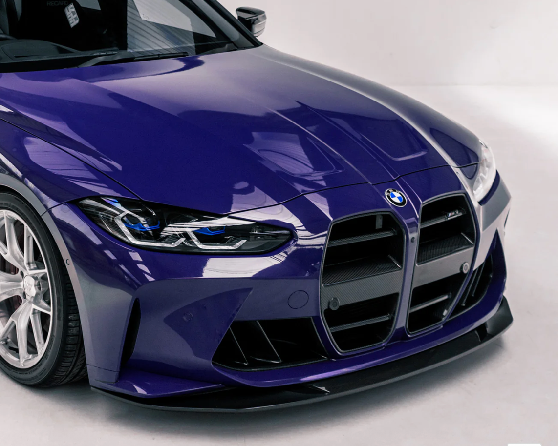 BMW M3/M4 SP1 SPLITTER AVANT EN FIBRE DE CARBONE PRÉ-IMPRÉGÉE (G80/G81/G82/G83)