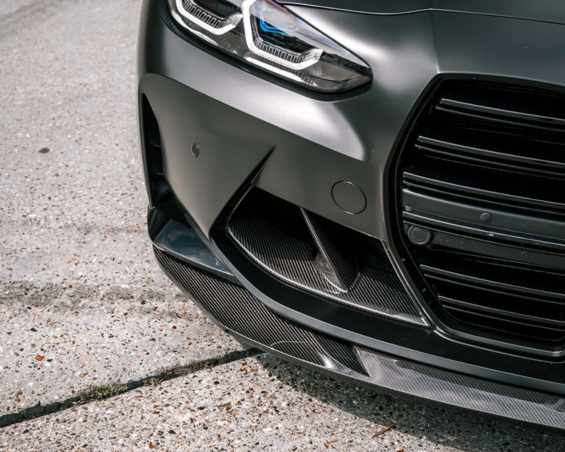 Conduits d'air avant style performance BMW M3/M4 en fibre de carbone pré-imprégnée (G80/G81/G82/G83)