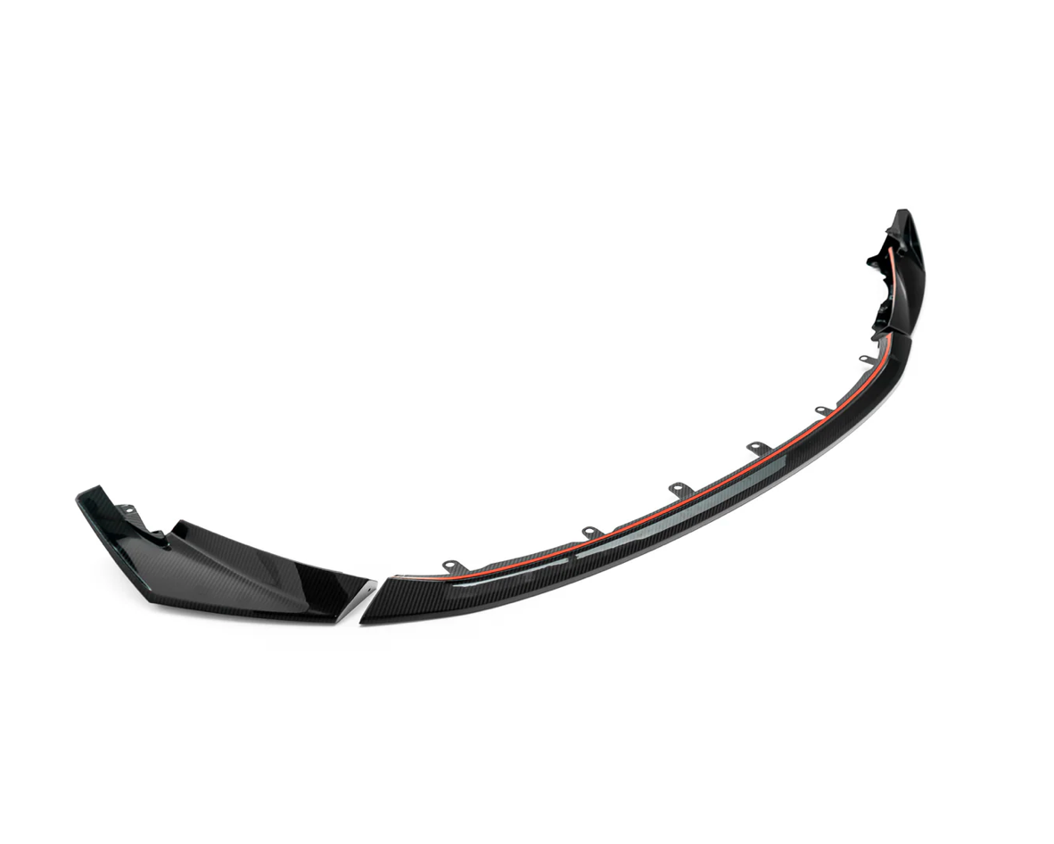 BMW M3/M4 STYLE CSL SPLITTER AVANT EN FIBRE DE CARBONE PRÉ-IMPRIMÉE (G80/G81/G82/G83)