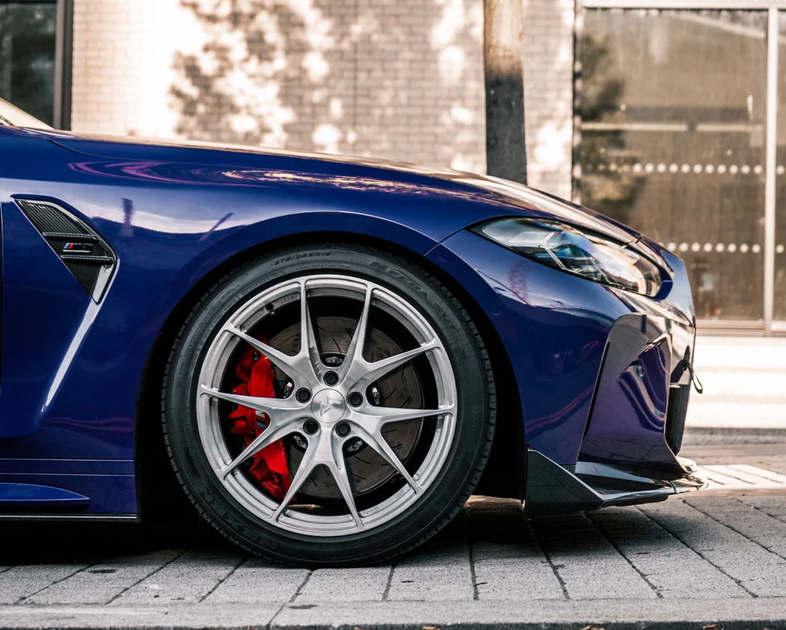 BMW M3/M4 STYLE CSL SPLITTER AVANT EN FIBRE DE CARBONE PRÉ-IMPRIMÉE (G80/G81/G82/G83)