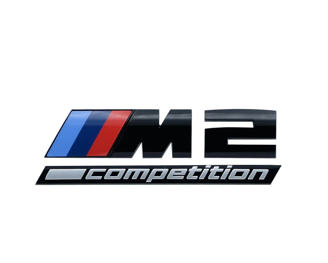 Badge de remplacement d'origine BMW pour M2 Competition - Noir Brillant**